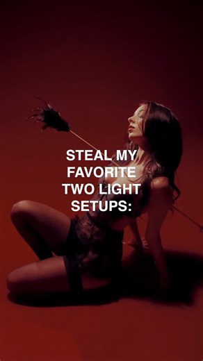 Oswaldo Cepeda on Instagram: "Here are my favorite two lighting setups to use. The lights I use are the @amarancreators Ray 360c and 660c since they’re bright and have super vivid colors. Setup 1: An amaran 360 from above using a light dome mini III and a boom pole. An amaran 660c pointed to the background with a fresnel attached on it to better control light spill and color gradient. Two negative fills on either side of the model if I am shooting on white to help control the light spill. Setup 