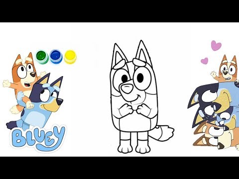 How to Draw Bluey | Easy Step by Step Kids Tutorial