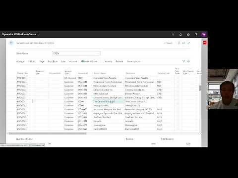 Business Central - Prepare Opening Balances (GL, Customers, Vendors) on General Journal page.