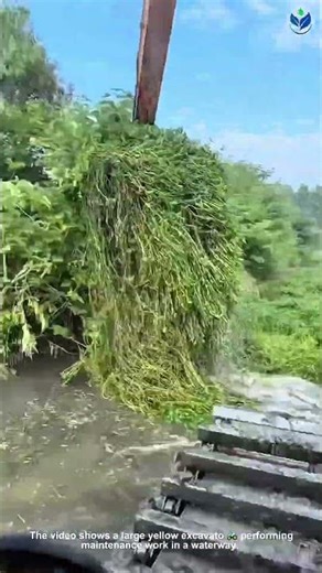 Removing TONS of overgrown weeds and MUD from a ditch with a scoop 🌿