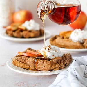 Cinnamon Apple Waffles | Savor The Spoonful