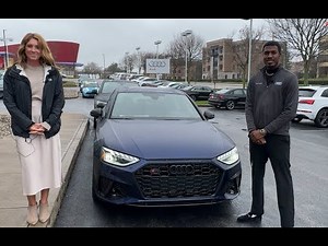 Introducing the stunning 2024 Audi S4 in Navarra Blue Metallic, For Sale at Audi Lexington.
