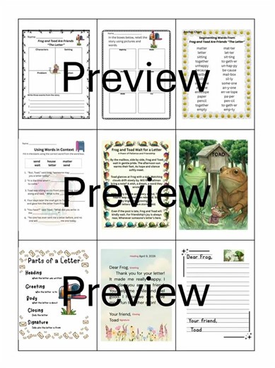 Frog and Toad Are Friends The Letter