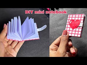 Mini Cute Handmade Paper Book ✨ | Aesthetic DIY Tiny Notebook Tutorial 📖 / mini book making