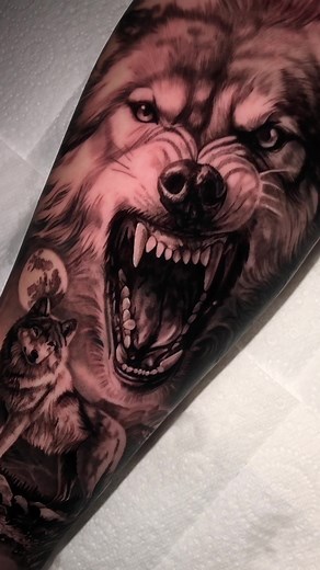 Stunning Wolf Tattoo Design | Unique and Intricate Artwork