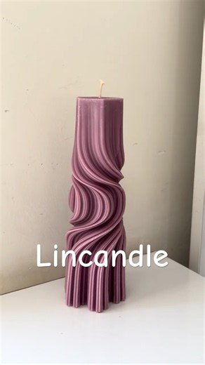 This Purple Pillar Candle Looks Too Perfect to Burn 💜🕯️