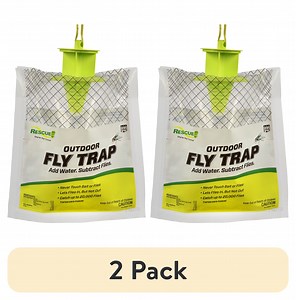 (2 pack) RESCUE! Outdoor Disposable Hanging Fly Trap, 1 Resin Trap