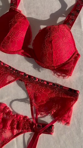 2.8K views · 14 reactions | Meet us at the fruit stand in this three-piece Shine Strap Set, featuring a so-sweet cherry motif. | Victoria's Secret | Facebook