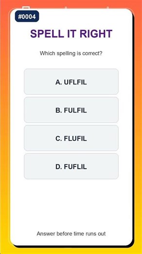 Spelling Quiz #0004 | Spell It Right Practice