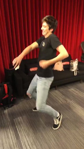 Throwing it back to the cast of #ZOMBIES dancing to #BTS in the Radio Disney studio!