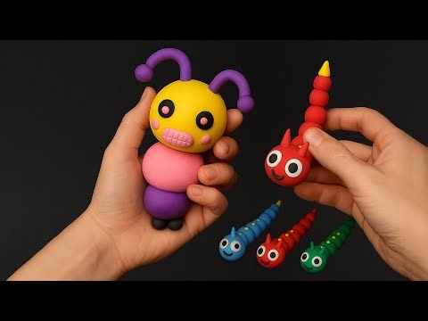 Clay Modelling Caterpillars | Colorful Clay Art Tutorial | DIY Polymer Clay Sculpting Ideas