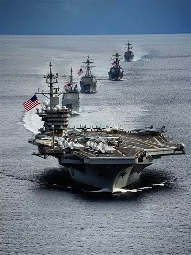 This Is How America Projects Power at Sea — A U.S. Navy Strike Group Led by an Aircraft Carrier #USNavy #CarrierStrikeGroup #AircraftCarrier #SeaPower #NavalDominance #MilitaryMight #Warships #PowerProjection | Navy History