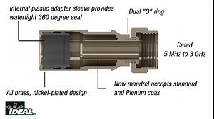 IDEAL INDUSTRIES INC. 92-650 RTQ XR RG-6 F Compression Connectors, Male F Connectors for Cable and Satellite Applications, 50 Connectors, Jar