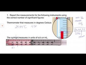 Chem 121 Lecture 1D Example Significant Figures