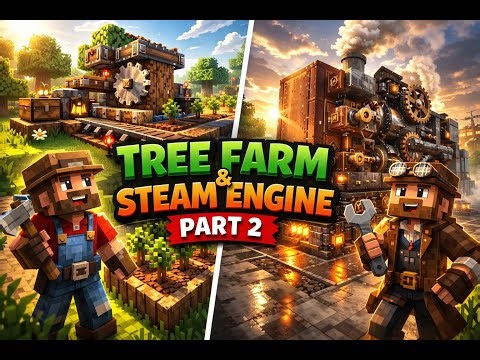Full Automation Begins! Tree Farm + Steam Engine ⚙️ | Part 2