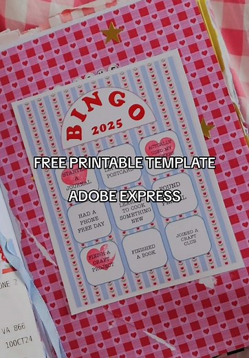 Customizable Bingo Card Template for Planners