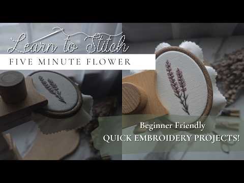 Lavender Flower | Beginner Hand Embroidered Tutorial