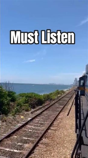 The Last Train Theory feat The Incredible Lankan Railways Chuggling sound along with Sea Shore 📍🚂🌊