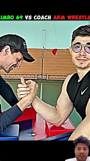 🥶 AKIMBO 69 STRENGTH VS COACH ARM WRESTLING 😱 #armwrestling #akimbo #trending #strength