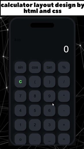 html aur CSS sa calculator layout design ‼️