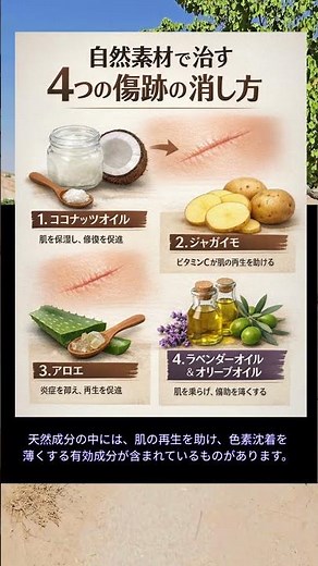 天然成分で傷跡を消す4つの方法