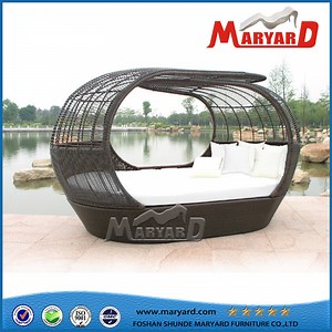 [Hot Item] Beach Sun Lounger Outdoor Garden Swimming Pool Home Rattan Wicker Sun Lounger Sunbed