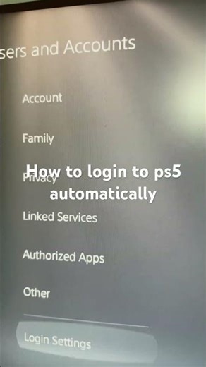 How to login to ps5 automatically