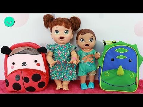Nuevas Mochilas para SARA y LUKE Baby Alive se van de excursión