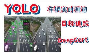 YOLO道路车辆追踪 速度分析 车辆实时测速 实时识别 检测追踪 计算机视觉 YOLOv5 Deepsort