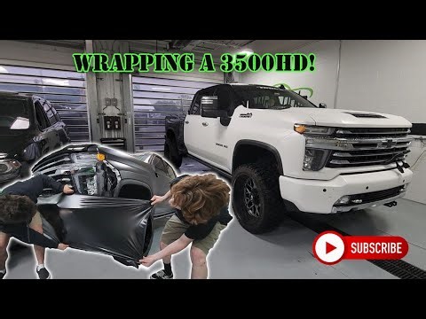 Vinyl Wrapping a Chevy 3500HD and a Dodge Durango in 1 week!!