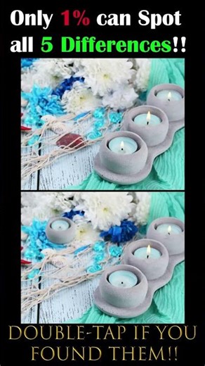 Only 1% Can Spot All 5 Differences in This Blue Candle Scene! 💙🕯️👀 #Shorts