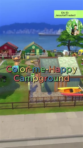Explore the Color-me-Happy Campground in The Sims 4