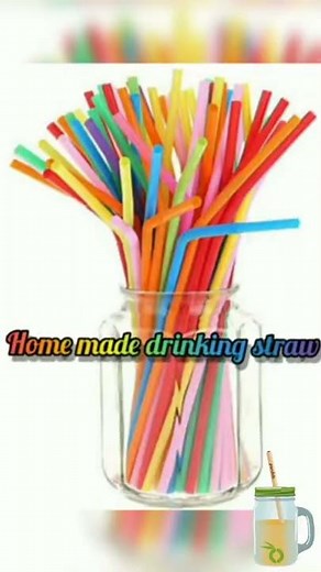 how to make drinking straw at home / home made drinking straw