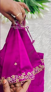 Simple aariwork blouse designs