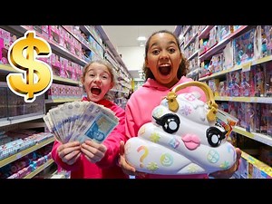 TIANA SPENDS 100 IN 10 MINUTES! Poopsie Slime Toy Hunt Shopping Challenge - Videos For Kids