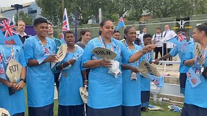 Team Fiji sing Happy Birthday to Taekwondo Coach and Manager Master Sanghyan Ra. 🎁 🎂 #TeamFiji #InspireFiji #Paris2024 #PacificAusSports #pacific2paris | Team Fiji