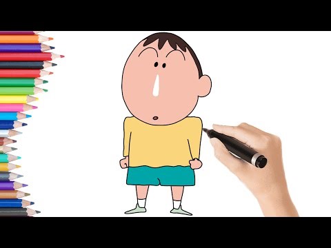 How to Draw Bo chan from Shinchan | Draw shinchan