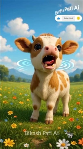 Cute Baby Calf Sound 🐄 | Real Desi Cow Mooing | Indian Village Animal Voice #shorts