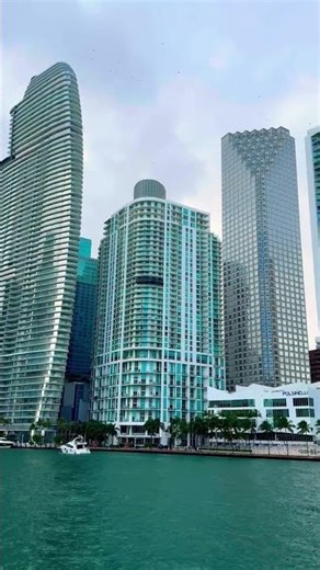 Beautiful Miami City Skyline | Downtown Buildings & Waterfront Views #miami #floridatravel