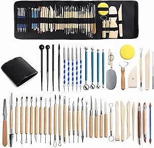 Clay Tools 52PCS Pottery Tools Clay Sculpting Tools Polymer Clay Tools Kit Ceramic Tools for DIY Handcraft Modeling Clay Carving Tools Set