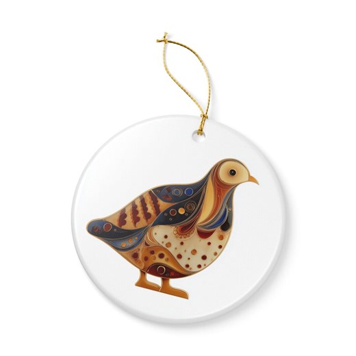 Partridge Ceramic Christmas Ornament, Partridge in a Pear Tree Decoration, Festive Home Decor, Stocking Stuffer - Etsy