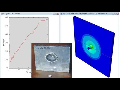 Abaqus Tutorial: Bullet impact with Johnson Cook model.