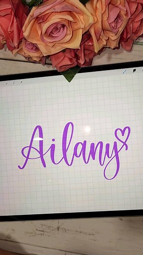 Pretty name! 💜 #procreate #lettering #handlettered #handlettering #ailany #letteringvideo #calligraphy #brushlettering | Susan Lettering Studio