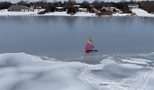 New Yorkers Bring Ice Skates and Ice Boats to Frozen Bay