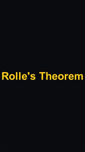 Roll's Theorem | Calculus