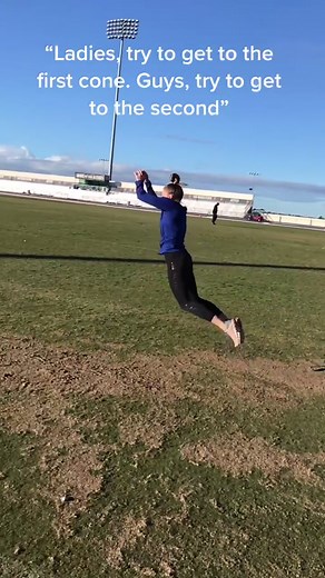 Girl's Cone Jumping Challenge