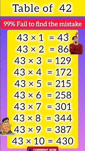 Table of 43| Table of fortythreeLearn Multiplication Table of 43x 1=43|43 ka table#43katable#43table