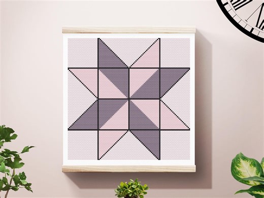 Patchwork Star Cross Stitch Pattern PDF | Mindful Needlework | Whole Stitches Only Cross Stitch | Modern Hand Stitch | Instant Download - Etsy UK