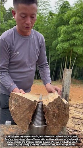 High Speed Log Splitting with Rotating Pointed Machine
