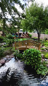 Aerial serenity 🌊 Stunning views of every ripple, stream, and flow. It's not only the water that makes the water features but the plants, trees and every bell and whistle you can imagine 🌴 Built By Roy Baggio | Greg Wittstock the Pond Guy